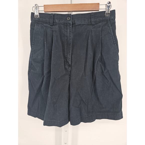 Vintage 1990s Marsh Landing Womens Sz 8 Bermuda Length Shorts Navy 100% Cotton - Picture 1 of 4
